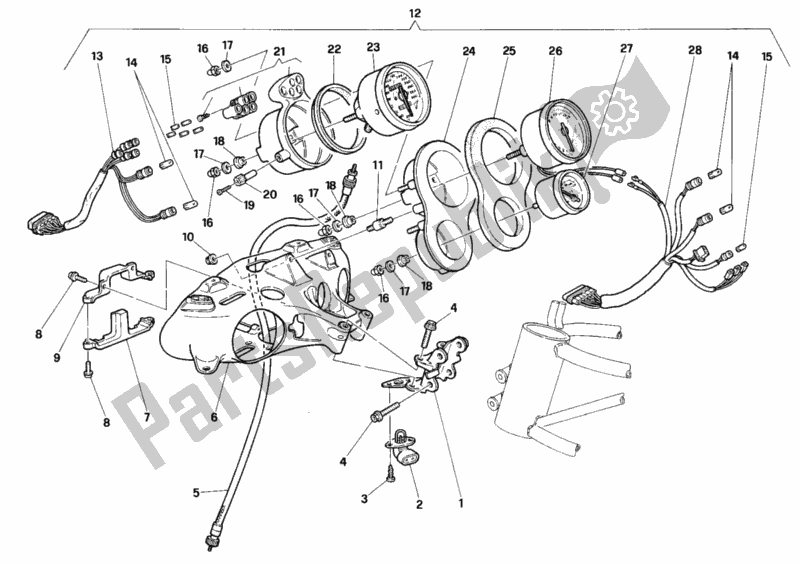 Todas as partes de Metro do Ducati Superbike 916 Senna 1996